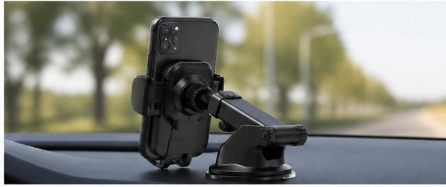 Support Téléphone Voiture 360° – Fixation Ventouse Ultra Stable (Tableau de Bord & Pare-Brise).