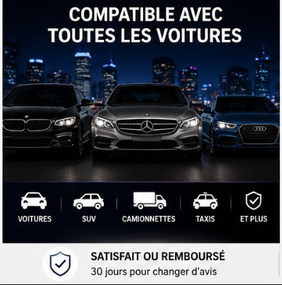 Kit LED Ambiance Voiture RGB – 64 Couleurs (Effet Luxe)