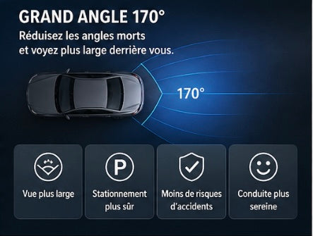 Caméra de Recul HD 1080P AHD – Vision Nocturne Starlight Ultra Claire (Étanche & Grand Angle)