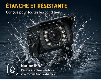 Caméra de Recul HD 1080P AHD – Vision Nocturne Starlight Ultra Claire (Étanche & Grand Angle)