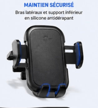 Support Téléphone Voiture 360° – Fixation Ventouse Ultra Stable (Tableau de Bord & Pare-Brise).