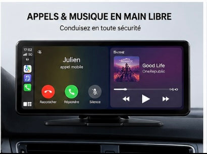 Écran CarPlay sans fil pour voiture – Android Auto & Apple CarPlay intégré