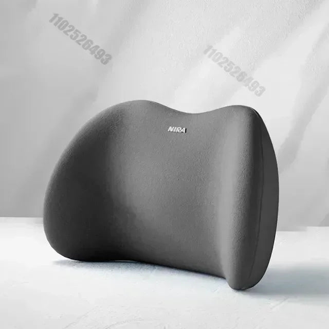 Pack Confort Posture Voiture – Coussin Lombaire & Appui-Tête en Mousse à Mémoire de Forme | Soulage les Douleurs du Dos en Conduite