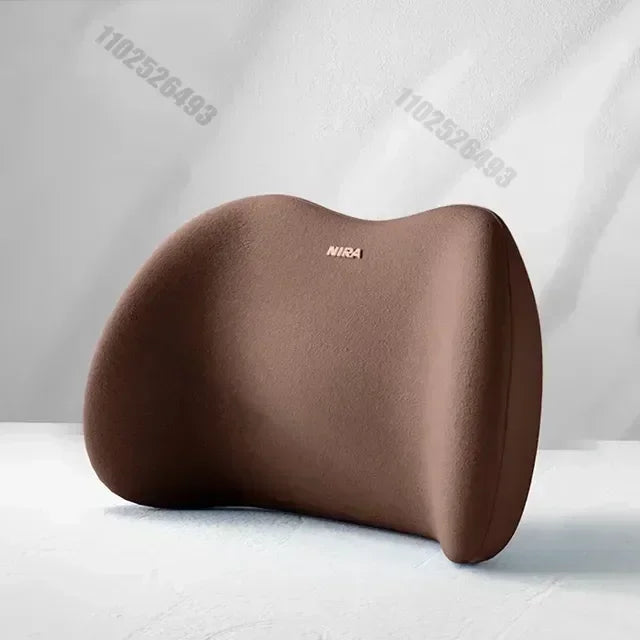 Pack Confort Posture Voiture – Coussin Lombaire & Appui-Tête en Mousse à Mémoire de Forme | Soulage les Douleurs du Dos en Conduite